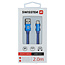 Swissten USB-C naar USB-A Kabel 2 Meter Blauw