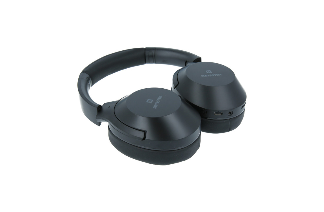 Swissten Hurricane - Draadloze over-ear koptelefoon met Noise Cancelling - Zwart