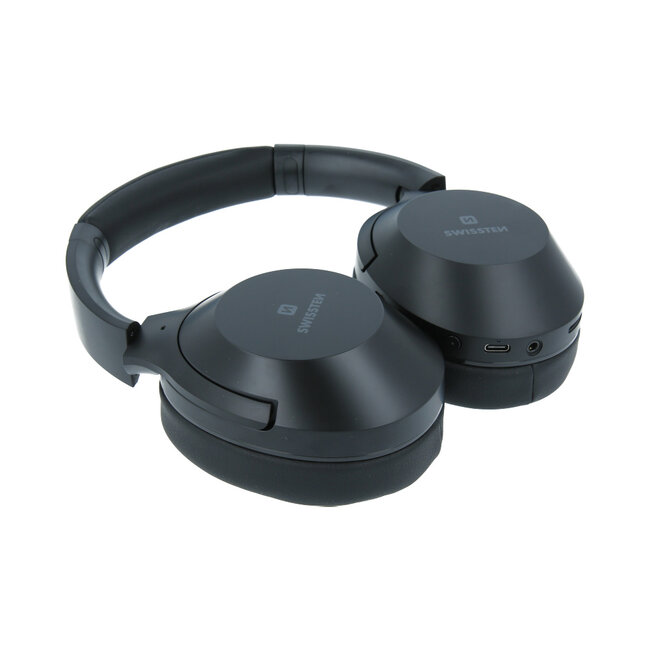 Swissten Hurricane - Draadloze over-ear koptelefoon met Noise Cancelling - Zwart
