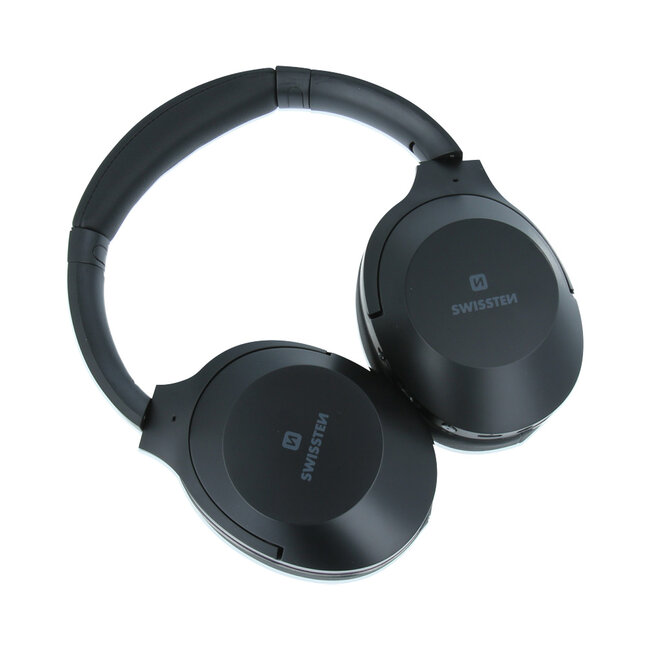 Swissten Hurricane - Draadloze over-ear koptelefoon met Noise Cancelling - Zwart