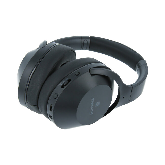 Swissten Hurricane - Draadloze over-ear koptelefoon met Noise Cancelling - Zwart