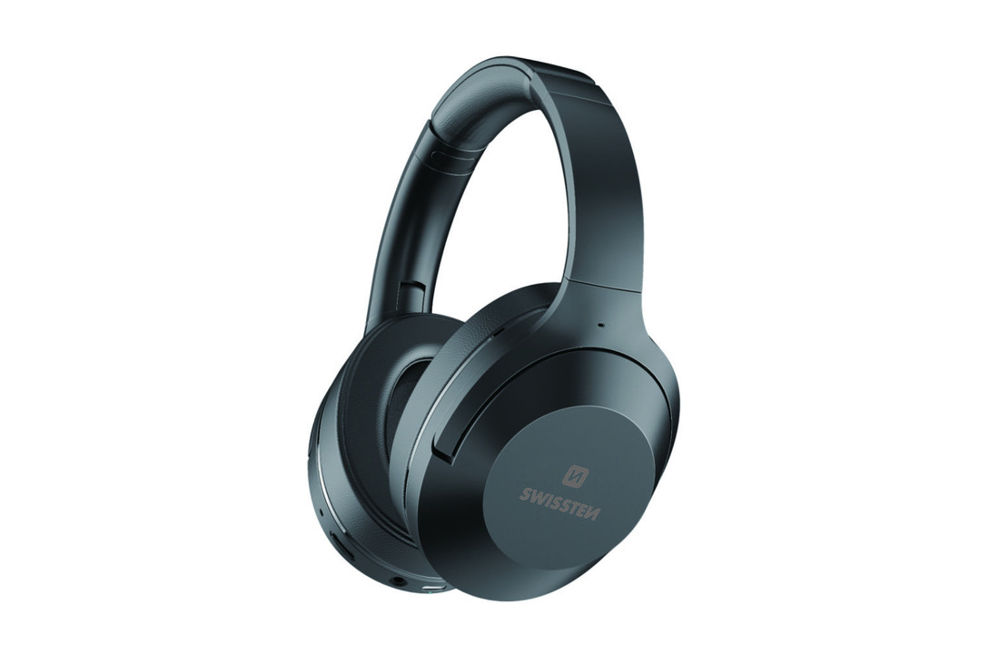 Swissten Hurricane - Draadloze over-ear koptelefoon met Noise Cancelling - Zwart
