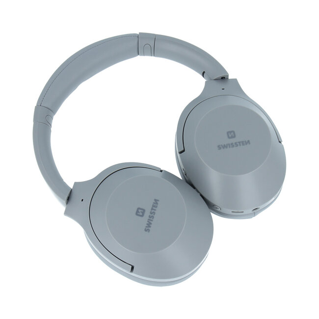 Swissten Hurricane - Draadloze over-ear koptelefoon met Noise Cancelling - Grijs