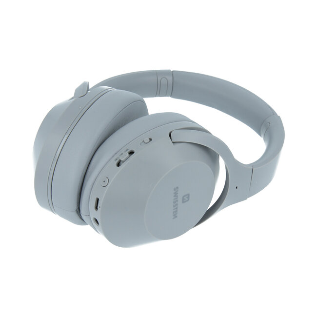 Swissten Hurricane - Draadloze over-ear koptelefoon met Noise Cancelling - Grijs