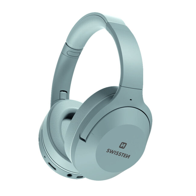 Swissten Hurricane - Draadloze over-ear koptelefoon met Noise Cancelling - Grijs