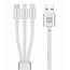 Swissten 3 in 1 kabel - Micro USB / USB-C / Lightning kabel - Gecertificeerd door Apple - 1.2M - Zilver