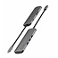 Swissten Aluminium 6 in 1 USB-C Hub Adapter - Grijs