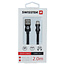 Swissten USB-C naar USB-A Kabel 2 Meter  Zwart