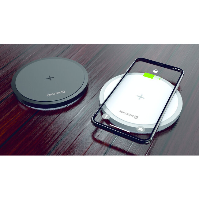 Swissten Draadloze oplader - 15W - Wit