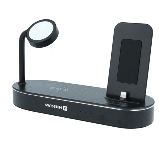 Swissten 4 in 1 Draadloze Oplader - Apple Gecertificeerd - 45W - Zwart