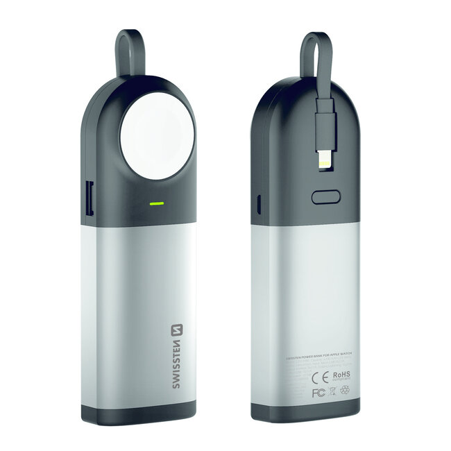 Swissten 3 in 1 Apple Watch Powerbank - Apple gecertificeerd - 6700 mAh