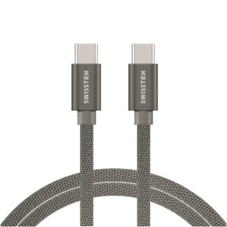 Swissten Swissten USB-C naar USB-C Kabel 1.2M Grijs