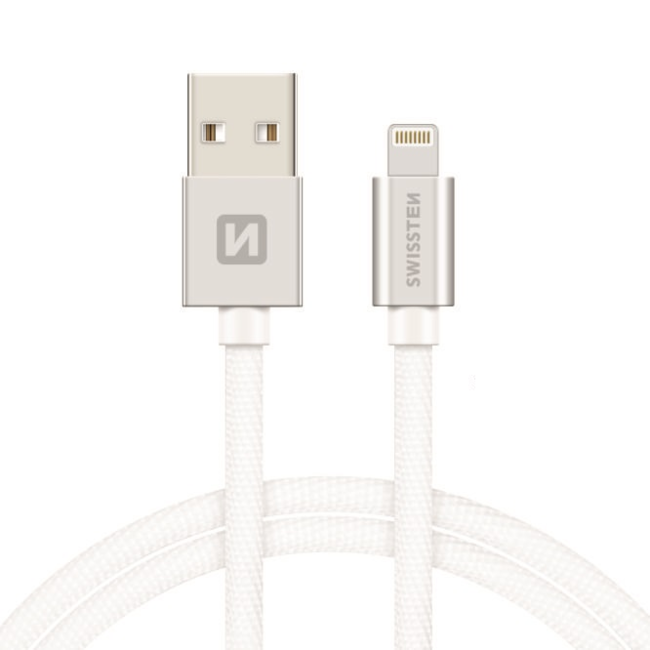 Swissten Lightning  naar USB Kabel 2 Meter Zilver