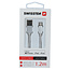 Swissten Lightning naar USB kabel - Apple Gecertificeerd - 1.2M - Zilver