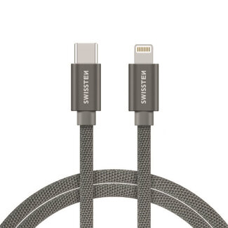 Swissten Swissten Lightning naar USB-C Kabel 1.2M Grijs
