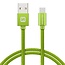 Swissten Swissten USB-C naar USB-A Kabel 0.2M Groen