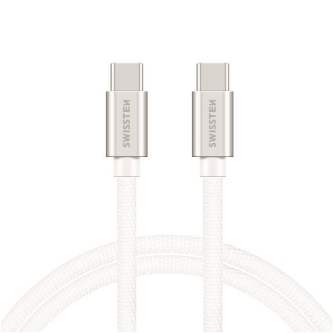 Swissten USB-C naar USB-C Kabel -  1.2M - Zilver