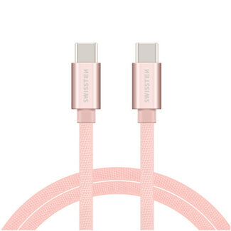 Swissten Swissten USB-C naar USB-C kabel - 1.2M - Roze