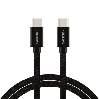 Swissten Swissten USB-C naar USB-C Kabel 1.2M Zwart