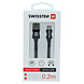 Swissten Micro-USB naar USB kabel - 0.2M - Zwart Swissten Micro-USB naar USB kabel - 0.2M - Zwart
