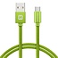 Swissten Micro-USB naar USB kabel - 0.2M - Groen