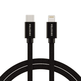 Swissten Swissten Lightning naar USB-C Kabel 2M Zwart
