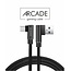 Swissten haakse Micro-USB naar USB kabel - Arcade - 1.2M - Zwart