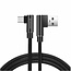 Swissten haakse Micro-USB naar USB kabel - Arcade - 1.2M - Zwart