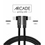 Swissten haakse USB-C naar USB-C Kabel - Arcade - 1.2M - Zwart