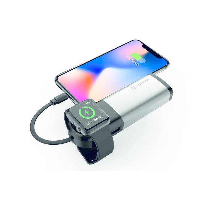 Swissten 3 in 1 Apple Watch Powerbank - Apple gecertificeerd - 6700 mAh