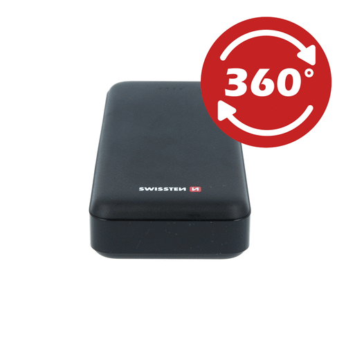 Swissten Powerbank Worx - 20.000 mAh - Zwart
