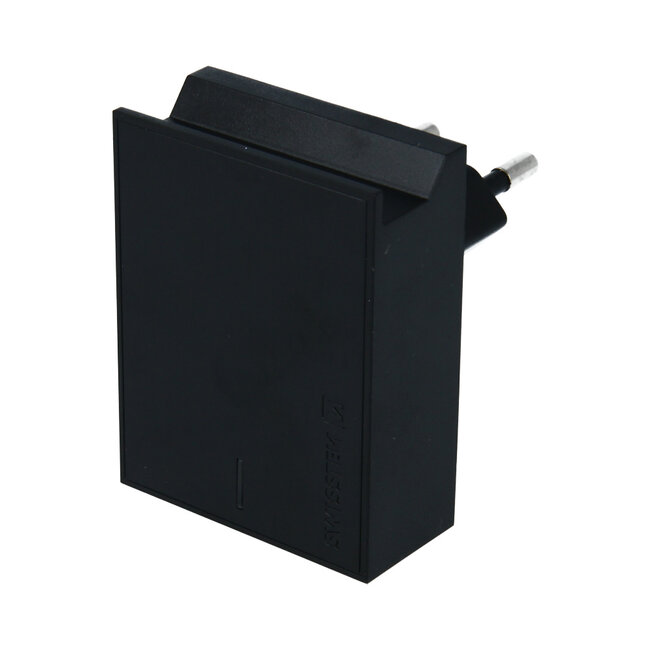 Swissten USB Oplader met 2 USB Poorten - 15W - Zwart