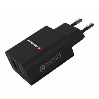 Swissten Swissten Snellader 2 USB poorten - 23W - Zwart