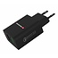 Swissten Snellader 2 USB poorten - 23W - Zwart