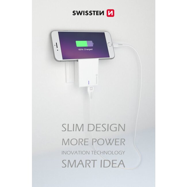 Swissten USB-C Snellader - 18W - Wit