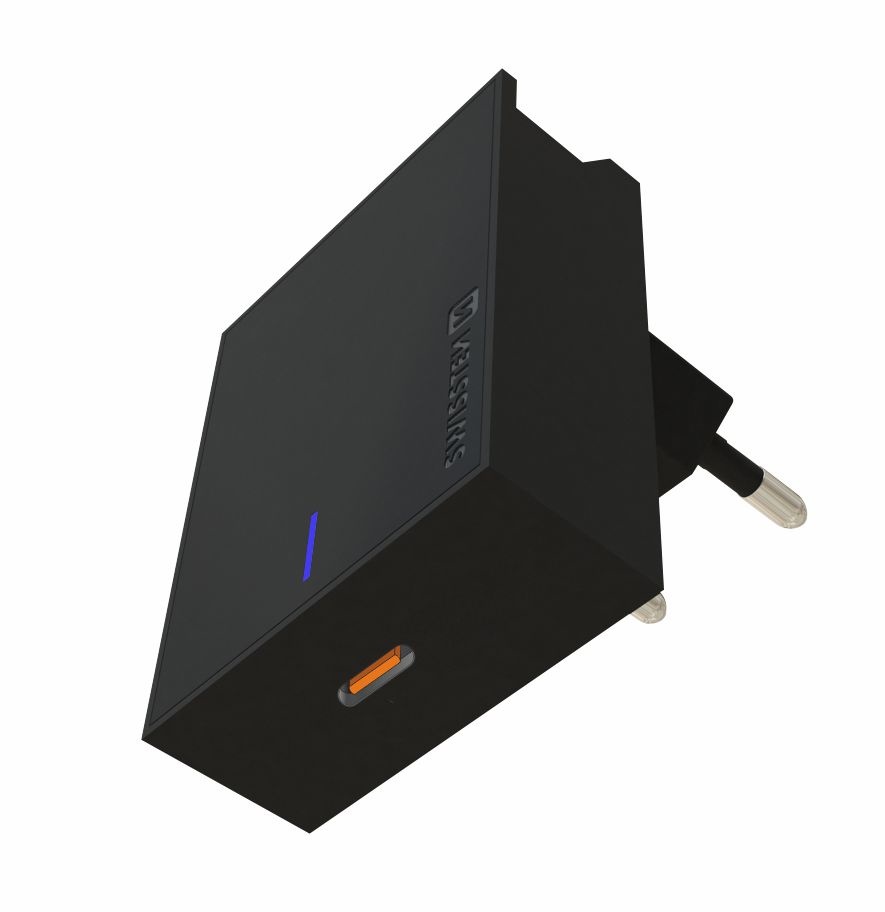 Swissten USB-C Snellader - 18W - Zwart