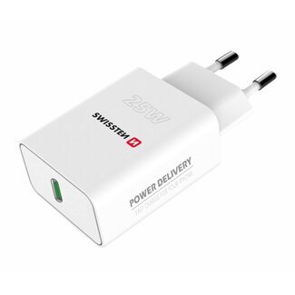 Swissten Swissten USB-C Snellader - 25W - Wit