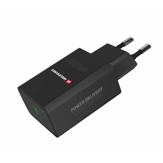 Swissten Swissten USB-C Snellader - 25W - Zwart