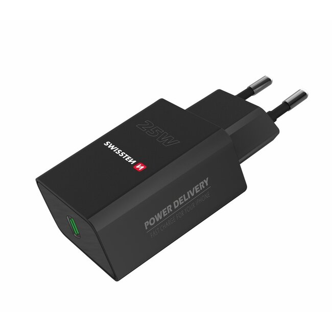 Swissten USB-C Snellader - 25W - Zwart