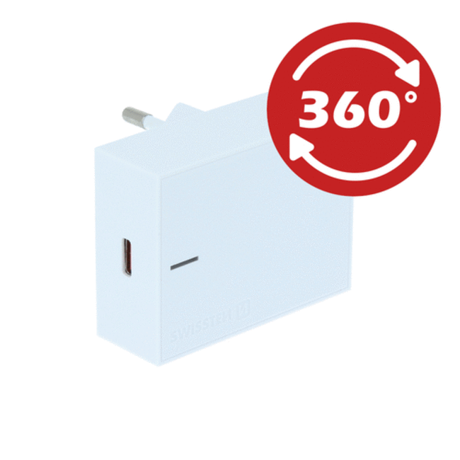 Swissten USB-C Snellader - 45W - Wit