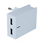 Swissten USB Oplader met 2 USB poorten - Inclusief Apple gecertificeerde 1.2M Lightning naar USB-kabel - 15W - Wit