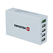 Swissten USB Oplader met 5 USB Poorten - 50W - Wit Swissten USB Oplader met 5 USB Poorten - 50W - Wit