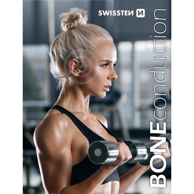 Swissten Bone Conduction bluetooth oordopjes - Wit