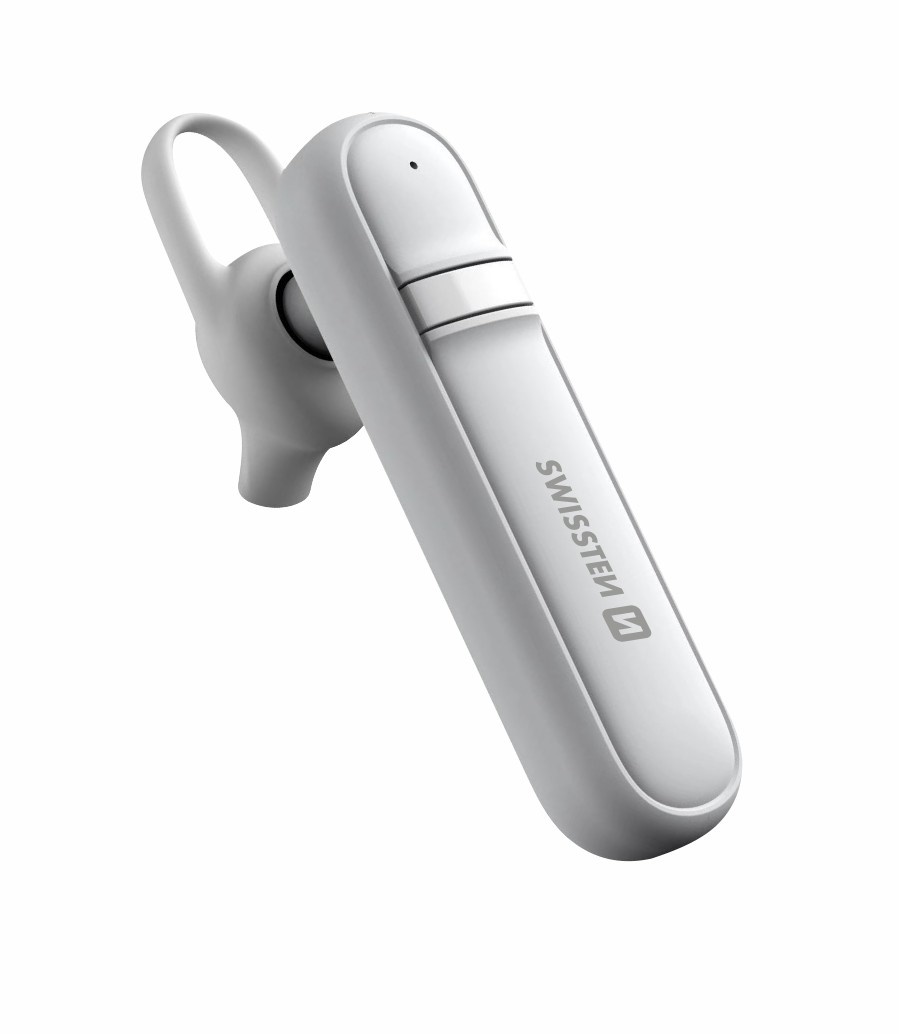 Swissten Draadloze Headset - Bluetooth 5.0 - Noise reduction - Wit