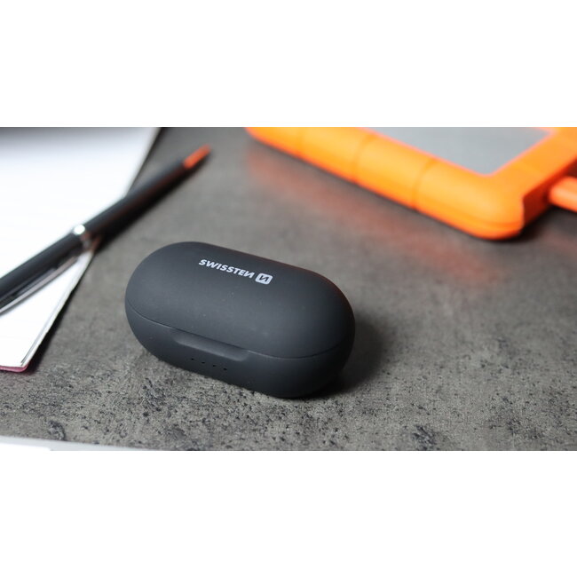 Swissten Stonebuds - Draadloze oordopjes - Zwart