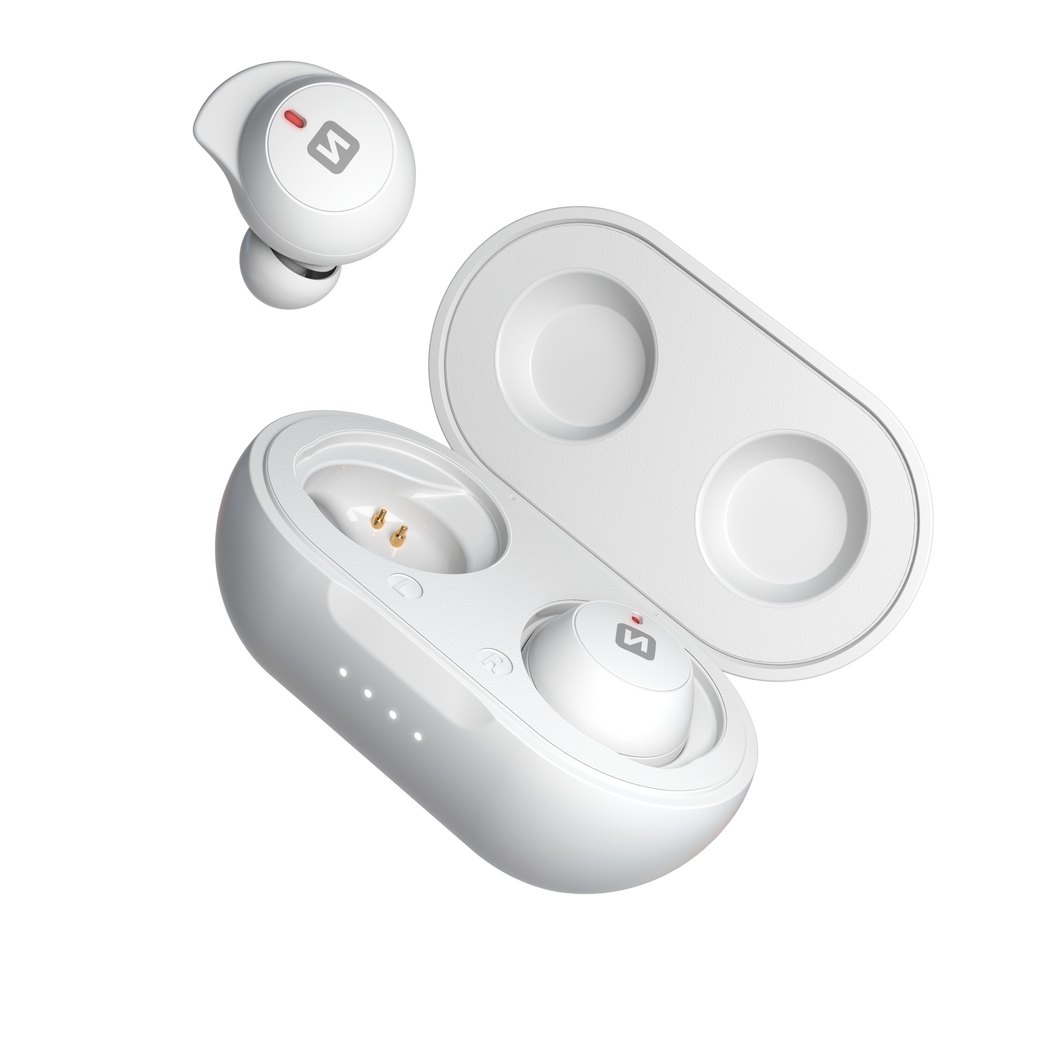 Swissten Stonebuds - Draadloze oordopjes - Wit