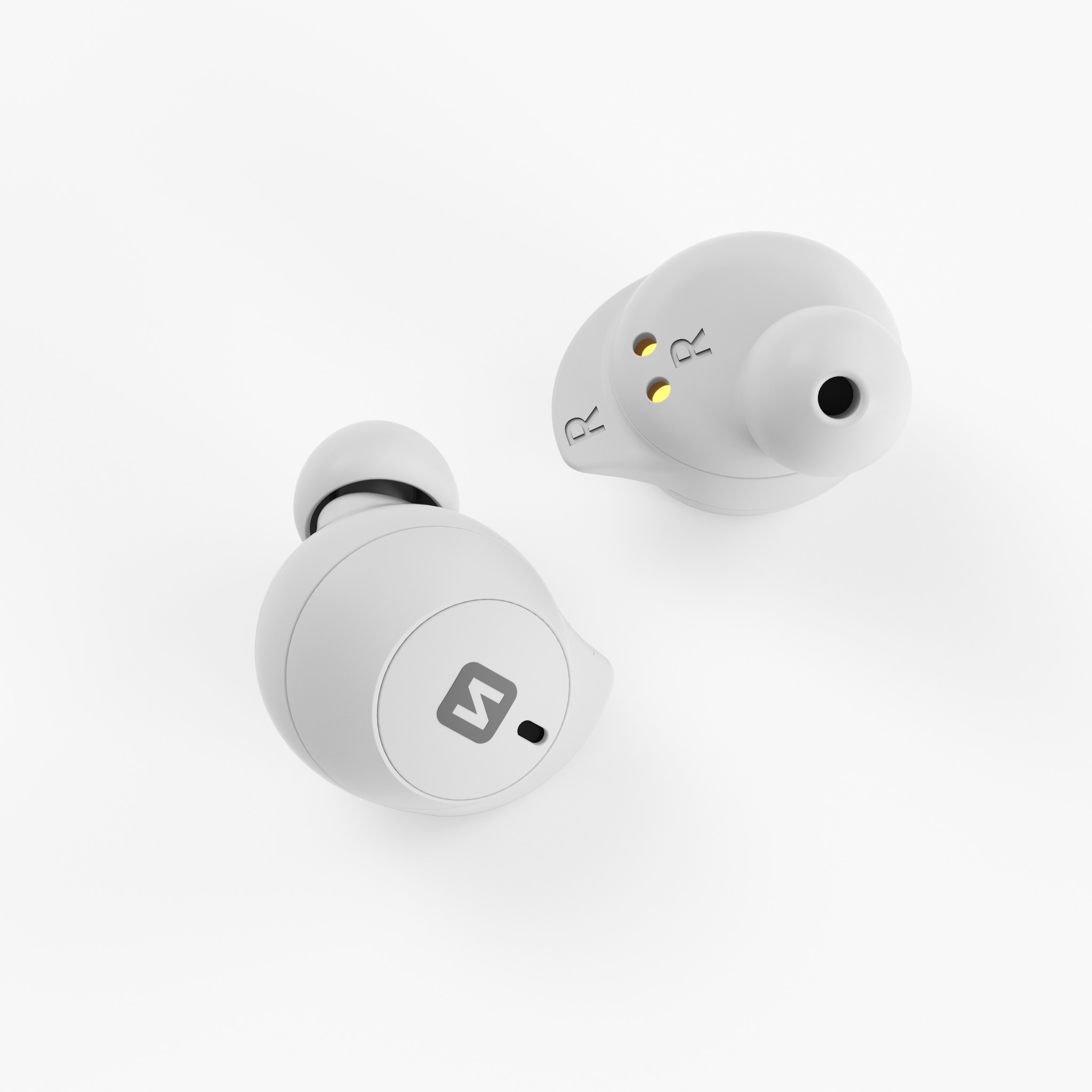 Swissten Stonebuds - Draadloze oordopjes - Wit