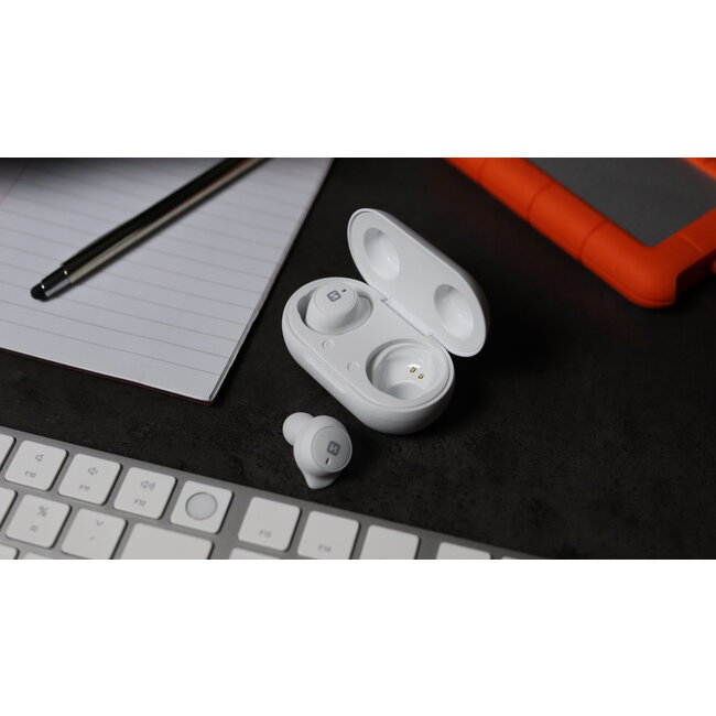 Swissten Stonebuds - Draadloze oordopjes - Wit