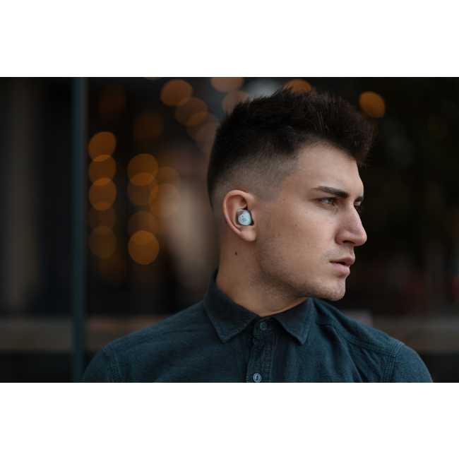 Swissten Stonebuds - Draadloze oordopjes - Wit