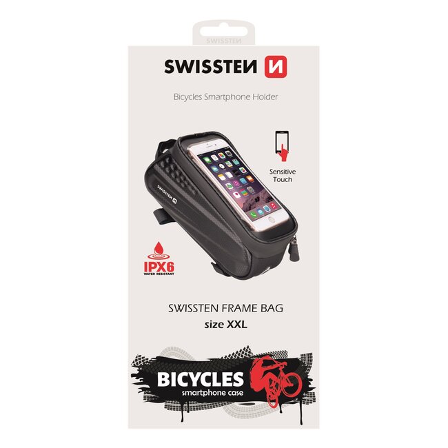 Swissten Telefoonhouder Fiets Waterdicht - Geschikt voor 5.4 tot 6.7 inch Smartphone - XXL